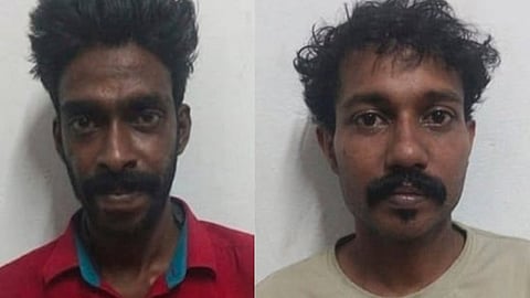 പിടിയിലായ പ്രതികള് അഖില് മോഹനന്, ഫ്രെഡി വി എഫ്