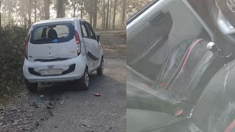 കാട്ടാന ആക്രമിച്ച കാര്