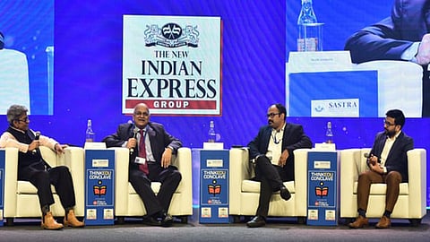 മുൻ ഐഎഎസ് ഉദ്യോഗസ്ഥനും എഴുത്തുകാരനുമായ അലോക് രഞ്ജൻ, മെട്രോപൊളിറ്റൻ ട്രാൻസ്പോർട്ട് കോർപ്പറേഷൻ എംഡി ആൽബി ജോൺ, താനെ ജില്ലാ പരിഷത്ത് സിഇഒ മനുജ് ജിൻഡാൽ,ശങ്കർ അയ്യർ  എന്നിവർ
തിങ്ക് എഡു 2024 ല്