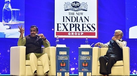 ന്യൂ ഇന്ത്യന് എക്സ്പ്രസ് സംഘടിപ്പിച്ച തിങ്ക് എഡു പരിപാടിയില് സംസാരിക്കുന്ന രാം മാധവ്