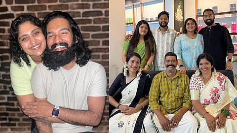 ഭാഗ്യ സുരേഷ്, ശ്രേയസ് മോഹന് കുടുംബത്തോടൊപ്പം