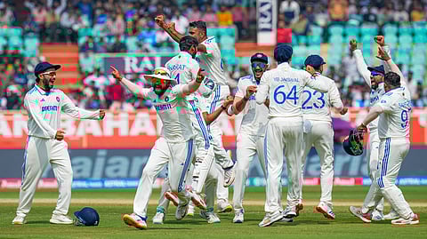 ഇന്ത്യന് ടീമിന്റെ ആഘോഷം