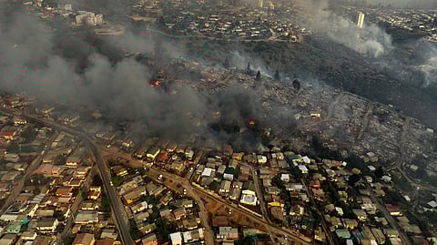 ചിലിയില് കാട്ടുതീ പടര്ന്നു പിടിച്ചപ്പോള്