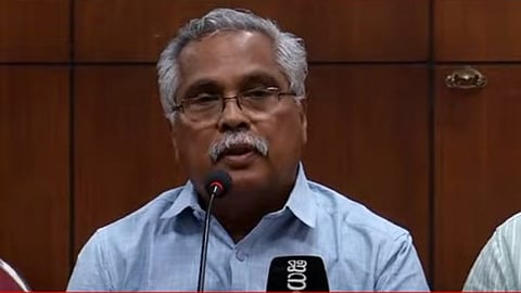 തിരുവനന്തപുരത്ത് മാധ്യമങ്ങളെ കാണുന്ന സിപിഐ സംസ്ഥാന സെക്രട്ടറി ബിനോയ് വിശ്വം