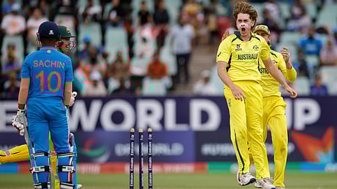 സച്ചിന് ദാസിന്റെ വിക്കറ്റ് വീഴ്ത്തിയ ഓസിസ് താരത്തിന്റെ ആഹ്ലാദം