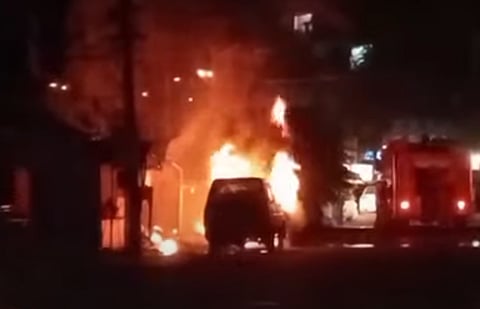 ട്രാന്സ്ഫോര്മര് പൊട്ടിത്തെറിച്ചുണ്ടായ തീപിടിത്തം