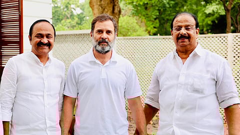 വിഡി സതീശൻ, രാഹുൽ ഗാന്ധി, കെ സുധാകരൻ എന്നിവർ