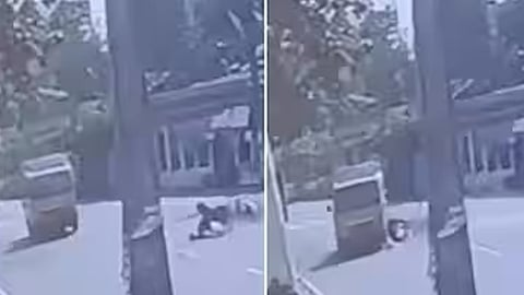 അപകടത്തിന്റെ സിസിടിവി ദൃശ്യം