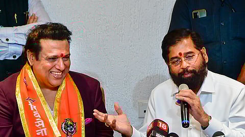 ഗോവിന്ദ മഹാരാഷ്ട്ര മുഖ്യമന്ത്രി ഏക്നാഥ് ഷിന്ഡെയ്ക്കൊപ്പം