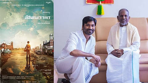 ഇളയരാജ പോസ്റ്റര്, ഇളയരാജയും ധനുഷും