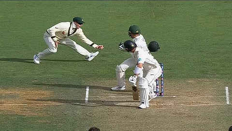 യങിനെ പുറത്താക്കാന് ക്യാച്ചെടുക്കുന്ന സ്മിത്ത്