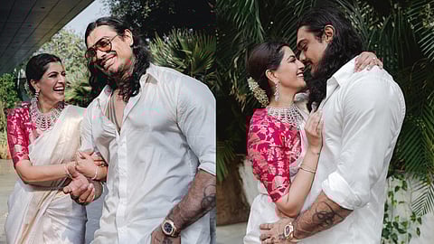 Varalaxmi Sarathkumar with her fiance