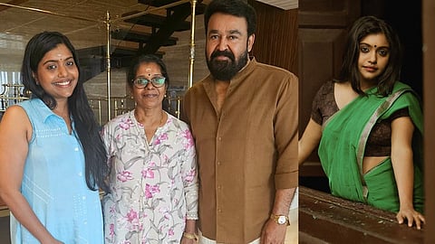 ശ്രുതി ജയനും അമ്മയും മോഹന്ലാലിനൊപ്പം