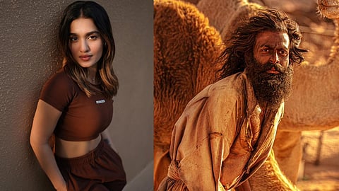 സാനിയ അയ്യപ്പന്, ആടുജീവിതം പോസ്റ്റര്