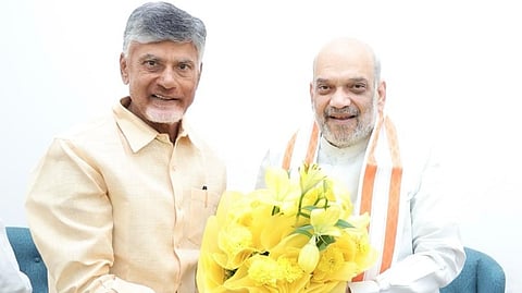 ചന്ദ്രബാബു നായിഡു അമിത് ഷായുമായുള്ള കൂടിക്കാഴ്ചയ്ക്ക് ശേഷം