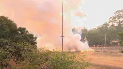 Thrissur Pooram fireworks have started