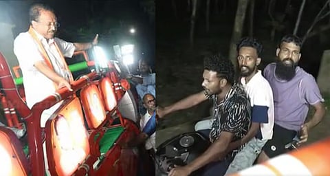 three-member group threatened and complained against V Muraleedharan's campaign rally