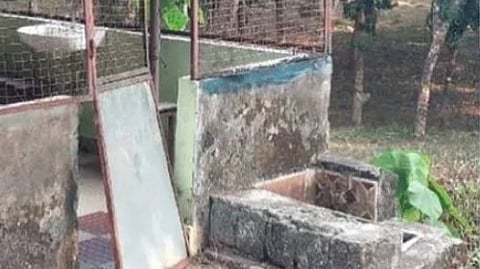 പിന്ഭാഗത്തെ ഗ്രില് തകര്ത്ത നിലയില്