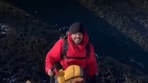 Air Force rescues a Malayali who was trapped in a moutain