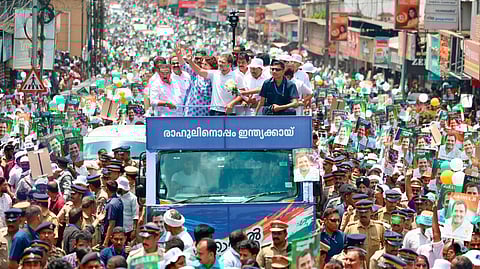 rahul gandhi's road show
