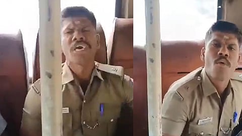 Police constable refuses to buy ticket viral video