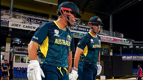 head coach take field for nine-man Australia in T20 World Cup warm-up