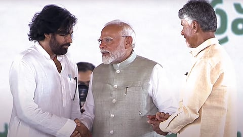 Chandrababu Naidu with PM Modi
