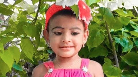 A two-year-old girl died after falling from the stairs of her house