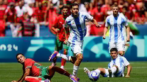rgentina scores late equaliser vs Morocco in football