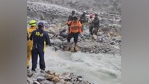 Temporary bridge collapse