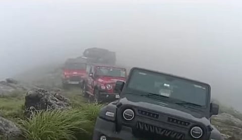 Heavy rains, 27 vehicles stuck on hills in Idukki