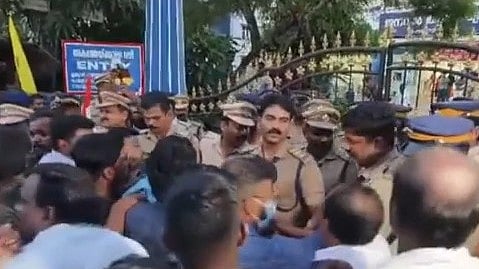 protest with dead body