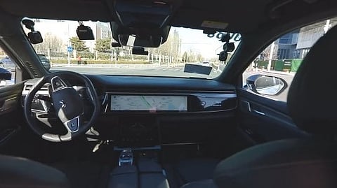 driverless car hits a person crossing against the light in China