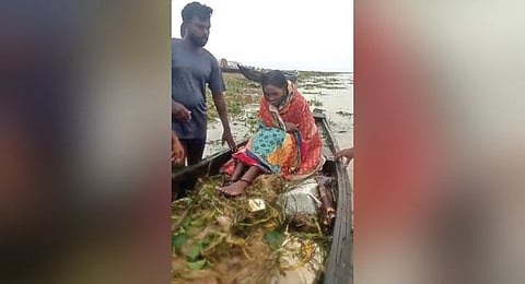 Sarojini Chouhan after being rescued in Jharsuguda