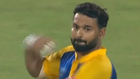 Rishabh Pant bowling