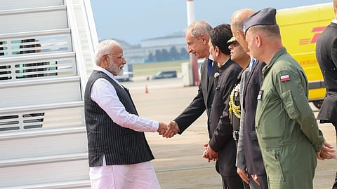 PM Narendra Modi arrives in Poland