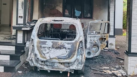 A 21-year-old man burnt his father's car in Malappuram
