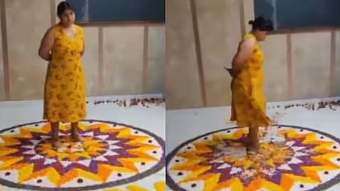 onam pookkalam trampled case