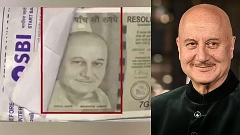 Anupam Kher's face on fake currency notes