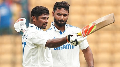 India vs New Zealand Sarfaras scores maiden century, Pant with half-century, rain again