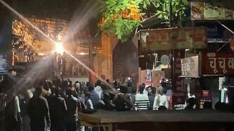 ഉദയ്പൂര് കൊട്ടാരത്തിന് മുന്നിലുണ്ടായ സംഘര്ഷം