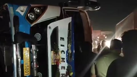 Bus carrying Sabarimala pilgrims overturns; around 15 injured