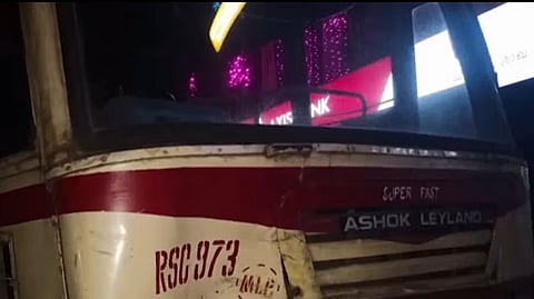 KSRTC bus hits bike in Cherthala; Two youths died