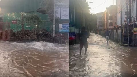 Water Authority pipe line leak at Palarivattom