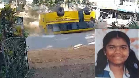 School bus skids off road in Valakkai, Kannur