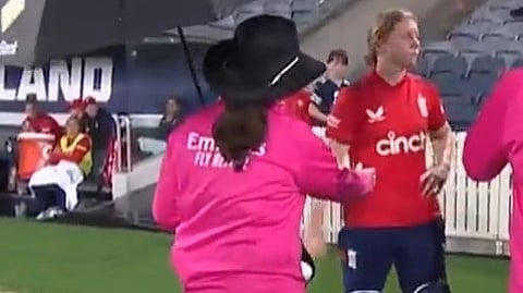 England captain throws bat