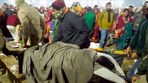 മഹാകുംഭമേളയ്ക്കിടെ ഉണ്ടായ തിക്കിലും തിരക്കിലും പെട്ട അപകടം