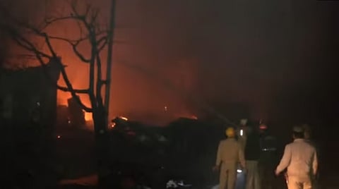 Massive fire breaks out after LPG cylinders explode in Ghaziabad