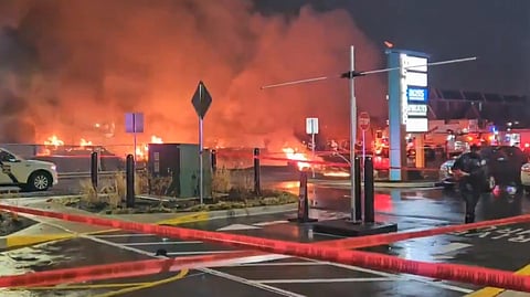 plane crash in America; Small plane crashes into houses