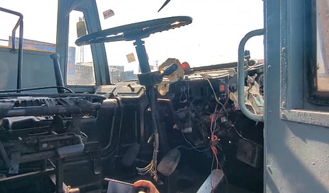 Protesters damaged KSRTC buses